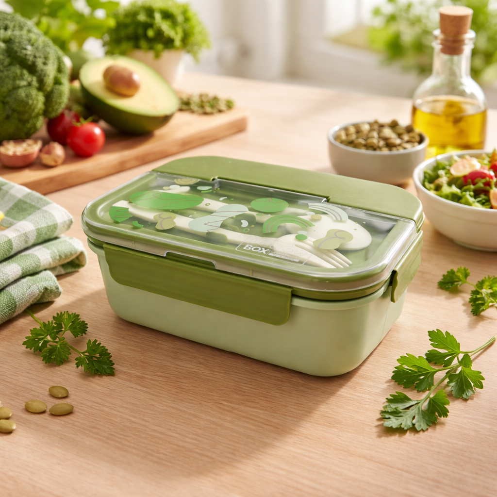 Pote Marmita Divisoria com Talheres para Alimentos