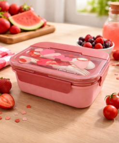 Pote Marmita Divisoria com Talheres para Alimentos