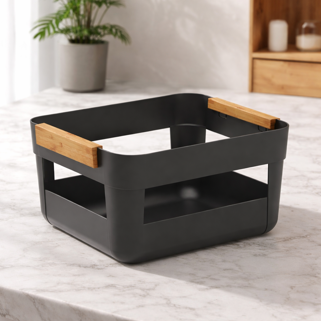 Cesto Organizador 7,5L Lume Preto Multiuso