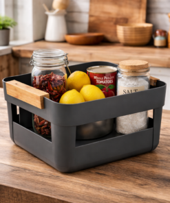 Cesto Organizador 7,5L Lume Preto Multiuso