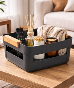 Cesto Organizador 7,5L Lume Preto Multiuso