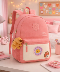 Mochila Escolar Capivara com chaveiro ideal para o dia a dia