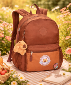 Mochila Escolar Capivara com chaveiro ideal para o dia a dia