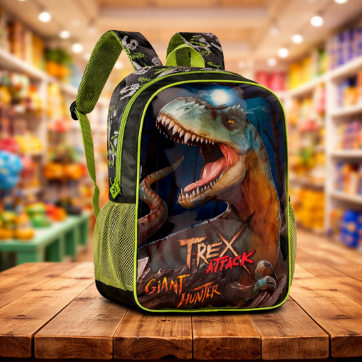 Mochila Escolar Infantil T-Rex Dinossauro Resistente