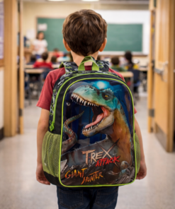 Mochila Escolar Infantil T Rex Dinossauro Resistente