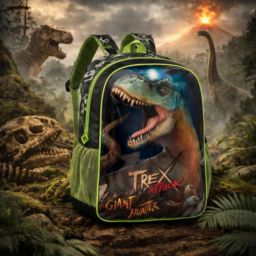 Mochila Escolar Infantil T-Rex Dinossauro Resistente
