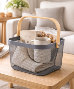 Cesto Organizador de Metal 18x24x24cm Aramado Multiuso