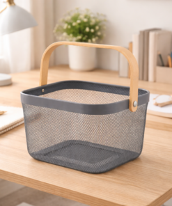 Cesto Organizador de Metal 18x24x24cm Aramado Multiuso