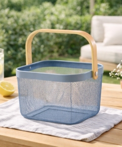 Cesto Organizador de Metal 18x24x24cm Aramado Multiuso