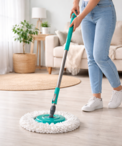 Esfregão Mop com Balde 12L Limpeza Prática com Microfibra