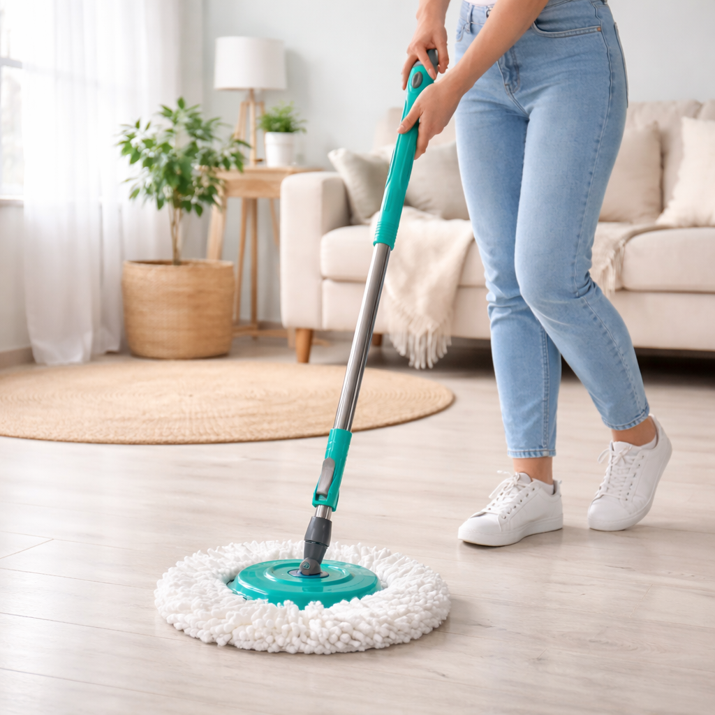 Esfregão Mop com Balde 12L Limpeza Prática com Microfibra