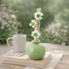 Vaso de Cerâmica Decorativo com Varetas 4x7cm Difusor