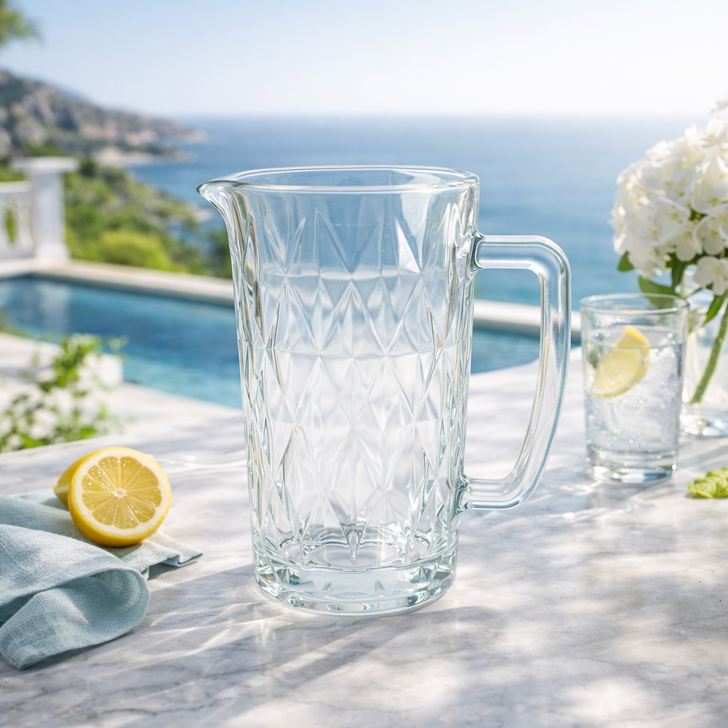 Jarra de Vidro Stella 1200ml para Servir Bebidas