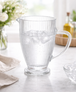 Jarra de Vidro Transparente 1 Litro SLLEK para Água e Bebidas