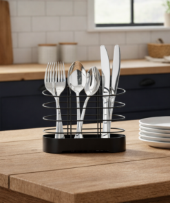 Porta Talheres Belize Black Life Organizador de Cozinha