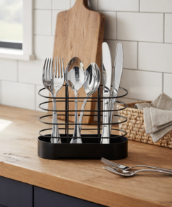 Porta Talheres Belize Black Life Organizador de Cozinha