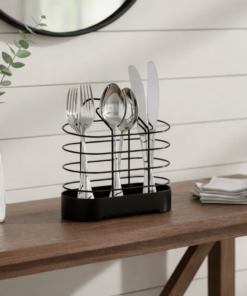 Porta Talheres Belize Black Life Organizador de Cozinha