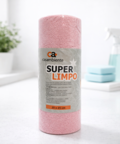 Pano Microfibra Descartável 25x25 com 20 Folhas Alta Absorção