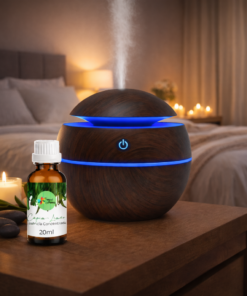 Kit Umidificador e Difusor Essência Bola Marrom