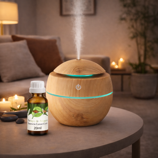 Kit Umidificador e Difusor + Essência Tropical aromas