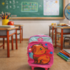 Mochila Capivara com Rodinhas Escolar Pink