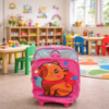 Mochila Capivara com Rodinhas Escolar Pink