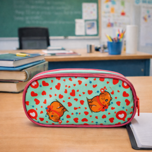 Estojo Duplo Capivara Escolar Infantil