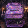 Mochila de Rodinha Wandinha Holográfica Preta Escolar
