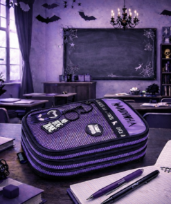 Estojo Triplo Box Wandinha Holográfico Escolar