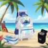 Kit Stitch Mochila com Rodinhas e Estojo + 24 canetinhas de brinde