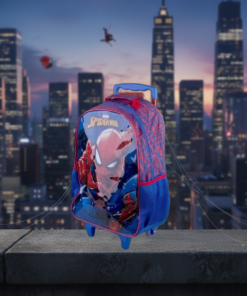 Mochila Escolar Homem Aranha com Rodinhas para Criança
