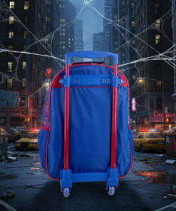 Kit Mochila Homem Aranha Rodinhas Estojo Canetinha de Brinde