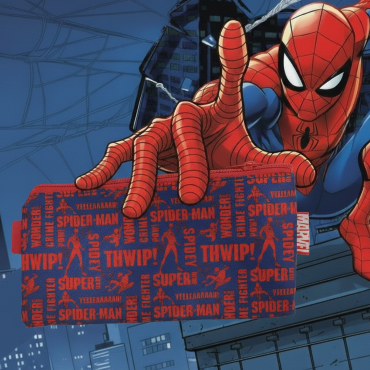 Estojo Fino Homem Aranha Marvel Escolar Infantil