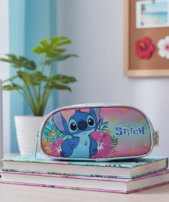 Estojo Escolar Stitch Rosa Disney Organizador Escolar