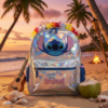 Mochila Stitch Prata Holográfica Escolar Infantil Disney