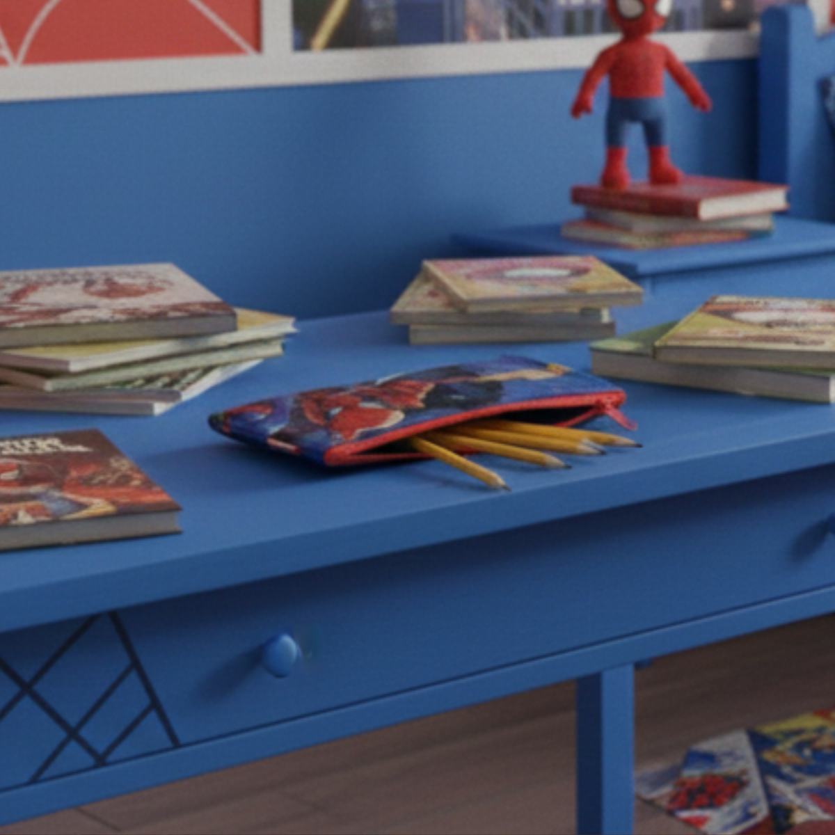 Estojo Fino Homem Aranha Marvel Escolar Infantil