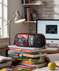 Estojo Escolar Infantil Batman com Três Divisórias