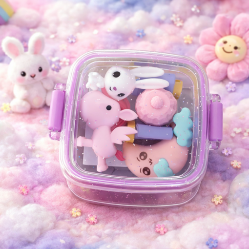 Borracha Escolar Marmitinha Colorida Brinquedo