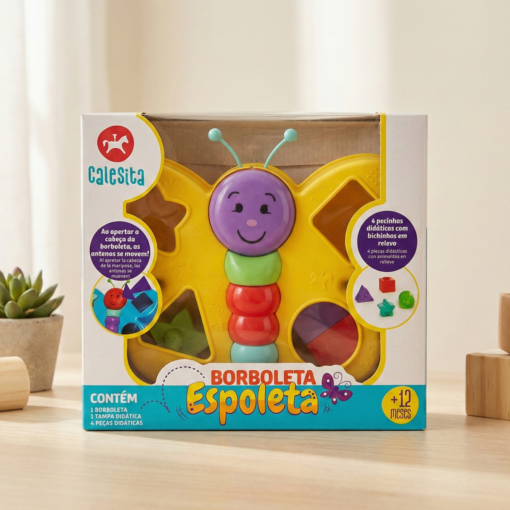 Brinquedo Educativo Bebê Borboleta Espoleta TaTeTi