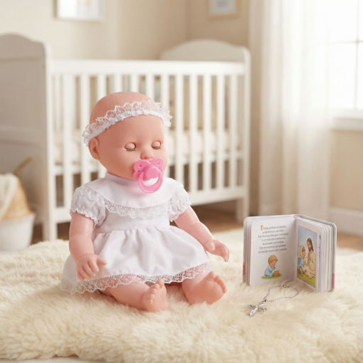 Boneca que Reza Little Baby Minha Primeira Oração Milk