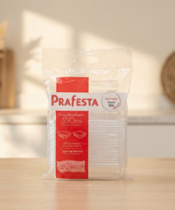 pote descartável retangular 350ml