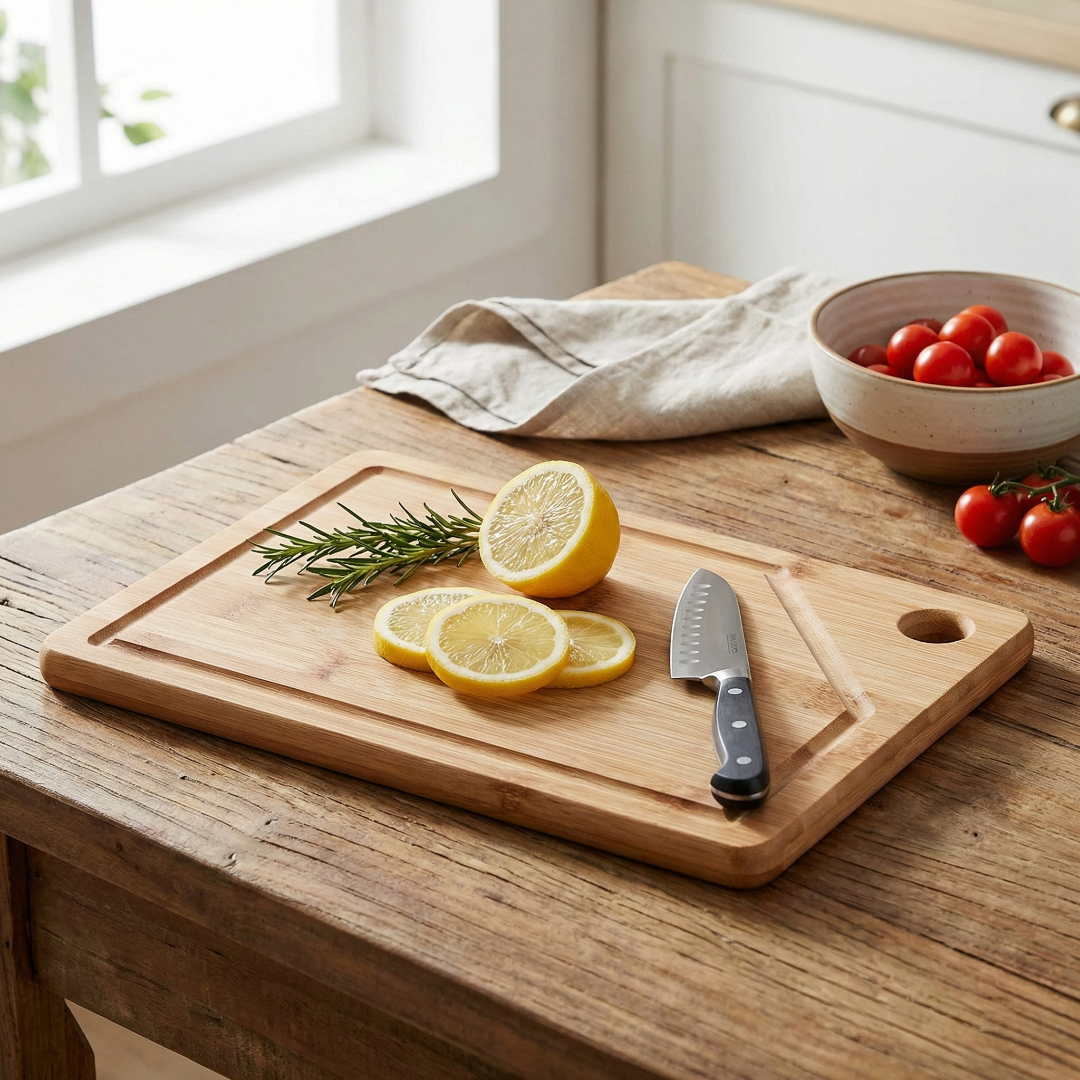 Tábua Retangular de Bambu Mor