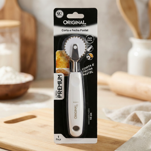 Cortador de Pastel Carretilha Inox Premium Cabo Ergonômico