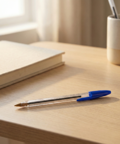 Caneta esferográfica azul média