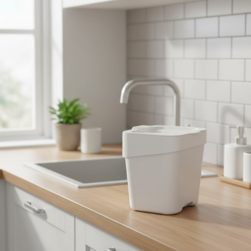 Lixeira de Pia Slim 2,5L Branco Sólido UZ Utilidades