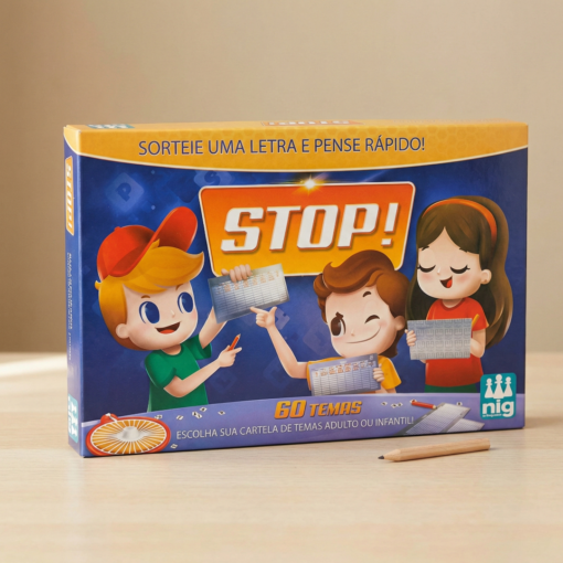 Jogo de Tabuleiro Stop Nig Brinquedos Clássico Adedonha