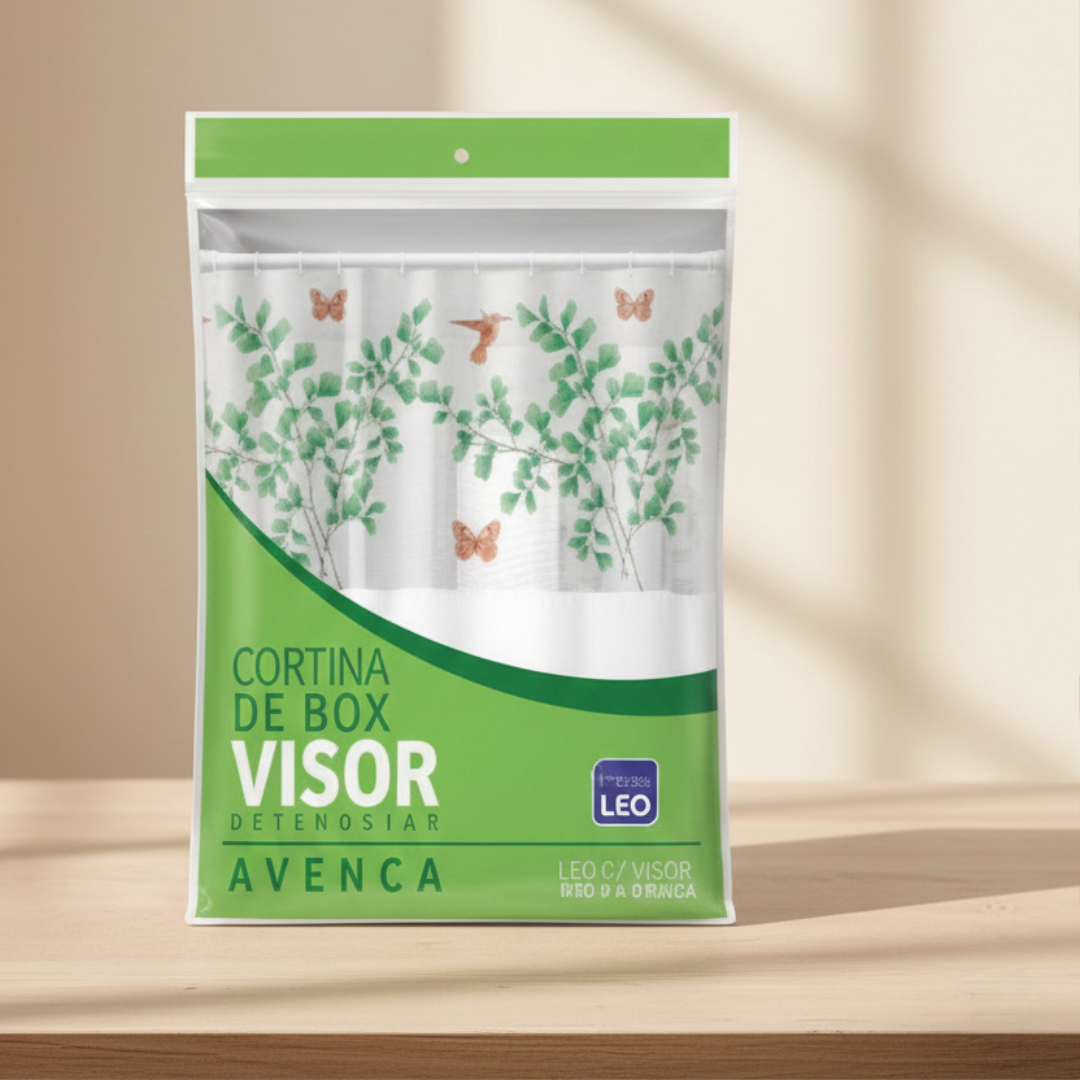 cortina de box vinil visor