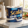 Papel Toalha Scala Cozinha 60 Folhas Alta Absorção 2 Rolos