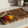 Tabua de Carne Teca Invertida Gourmet 40x30cm