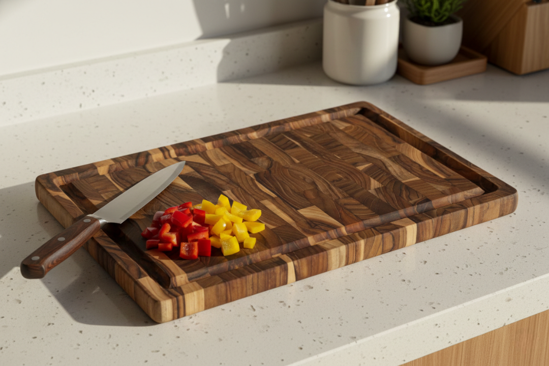 tabua de carne teca invertida